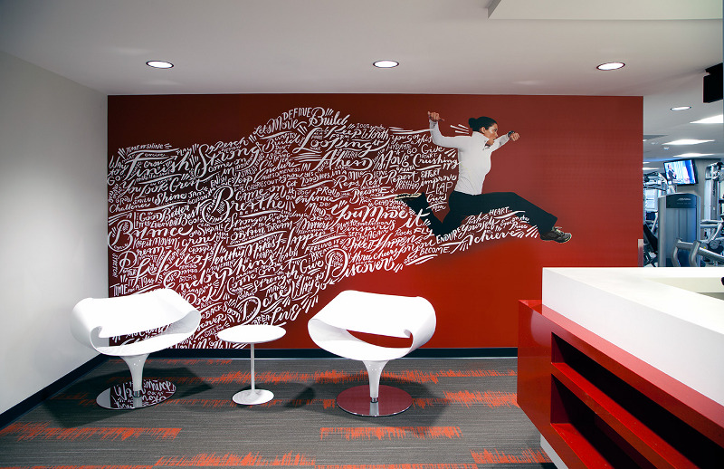 Target Fitness Center Mural - Sara Lintner